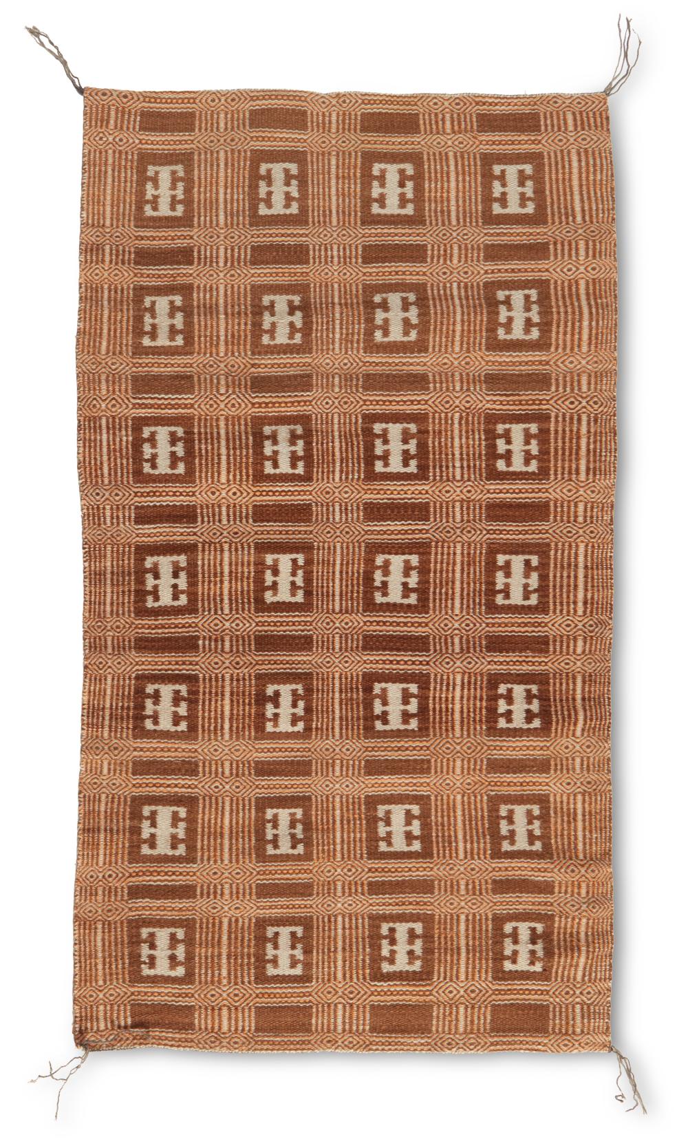 Appraisal: A Navajo double-faced blanket Mid- th century Dine Woven in