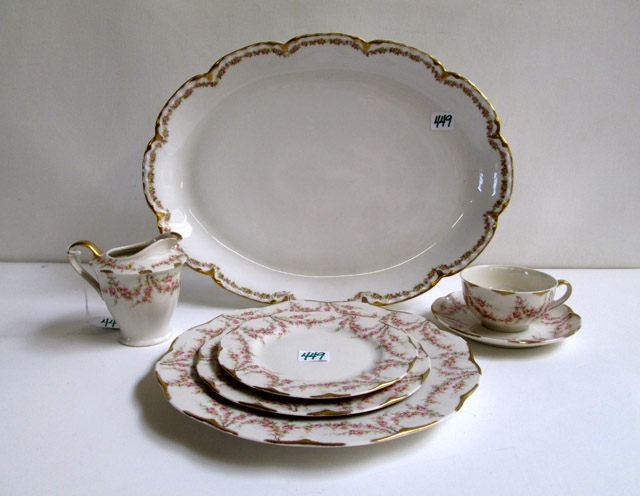 Appraisal: ASSEMBLED CHINA SET thirty-nine pieces including Theodore Haviland Varenne pattern