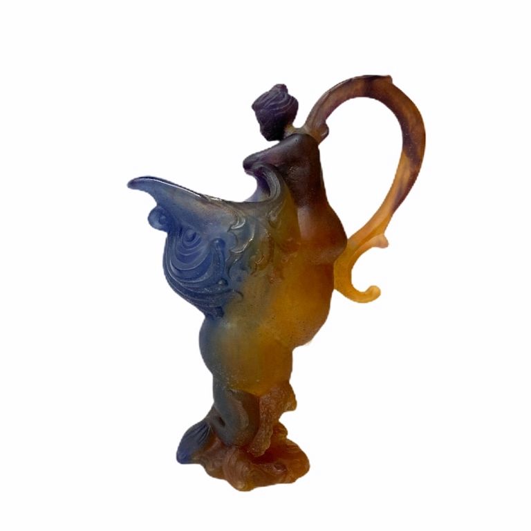 Appraisal: A Daum Pate de Verre Glass Ewer Height Inches A