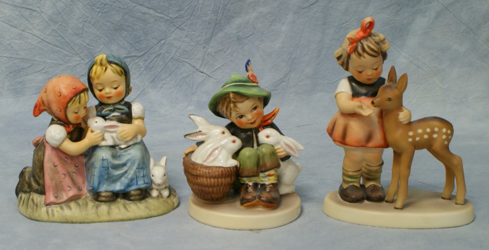 Appraisal: Goebel Hummel Figurines Easter-time minor crazing No TMK- Playmates No