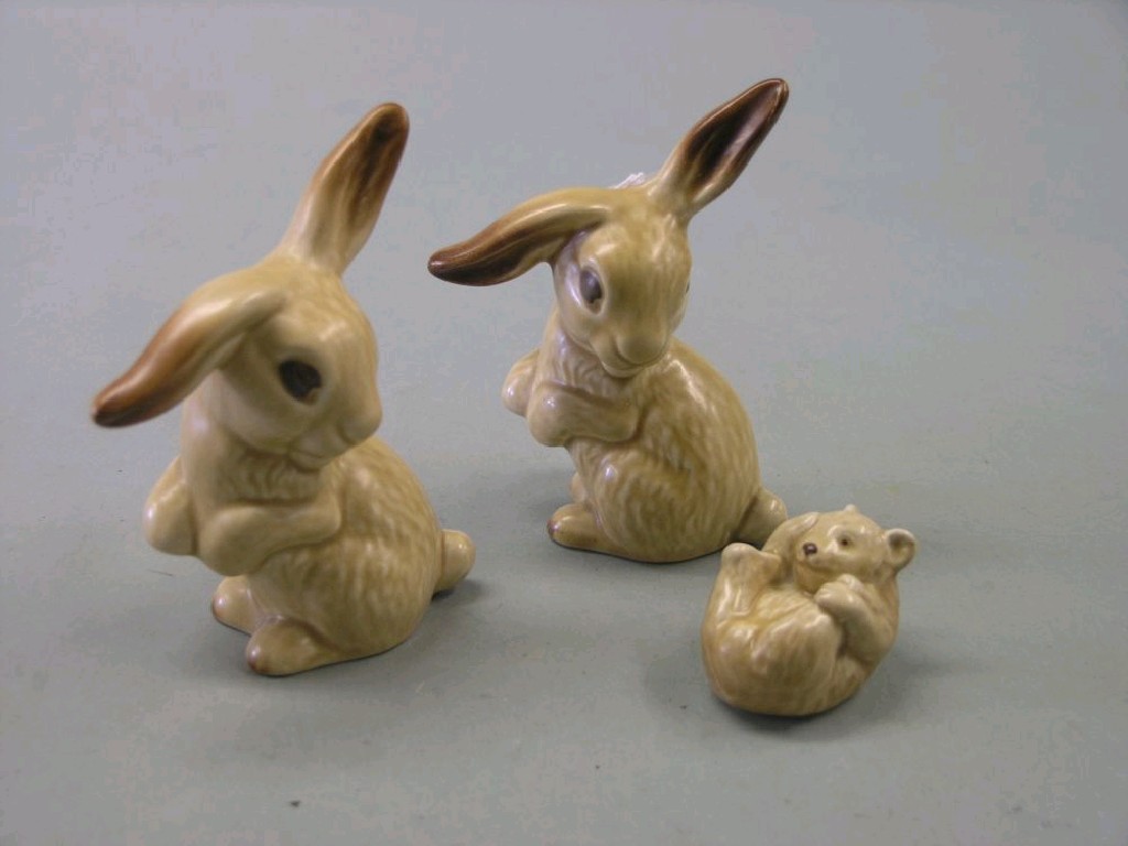 Appraisal: Three SylvaC animal models pair of rabbits and a bear