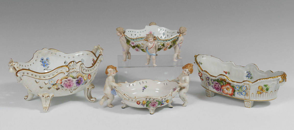 Appraisal: PIECE GERMAN PORCELAIN CENTER BOWLS pieces total to include Von