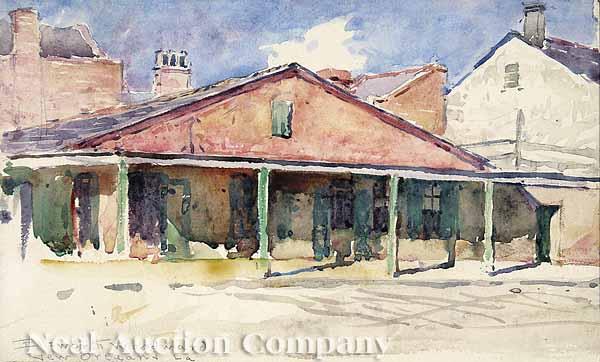 Appraisal: Ellsworth Woodward American New Orleans - French Quarter Building watercolor