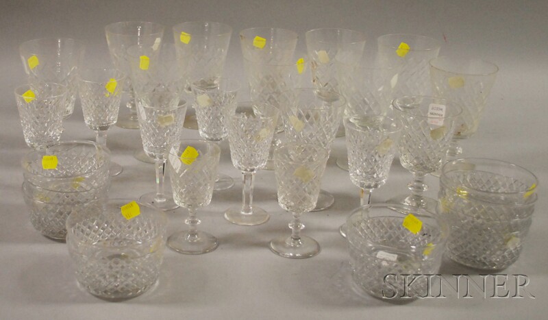 Appraisal: Thirty-one Pieces of Waterford Crystal Stemware and Tableware including ten