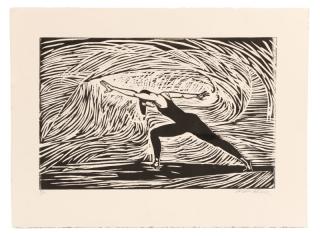 Appraisal: William Tolliver Dancer Woodblock Print William Tolliver American active Louisiana