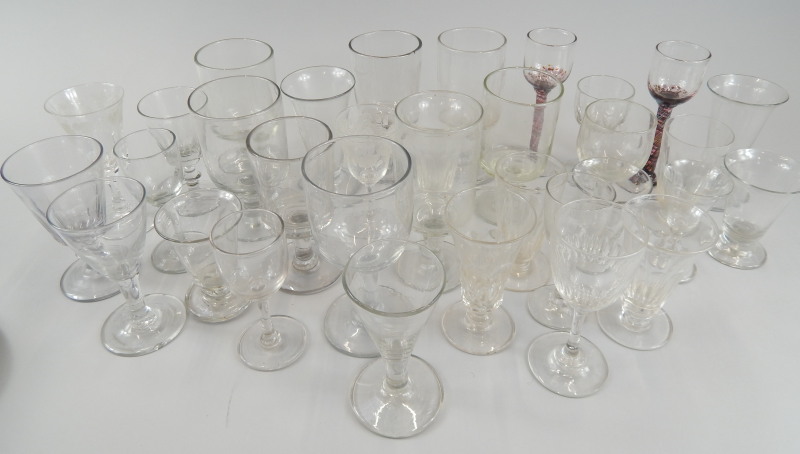 Appraisal: A quantity of thC and later drinking glasses to include