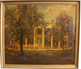 Appraisal: Large th C American School Southern Plantation painting Oil on