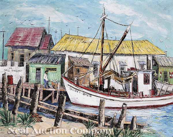 Appraisal: Carl M Thorp Texas Louisiana - Biloxi Queen Shrimp Boats