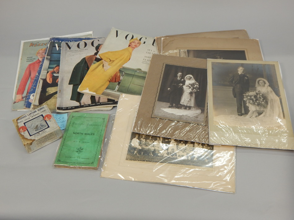 Appraisal: Various items of ephemera to include Vogue magazine coloured lantern