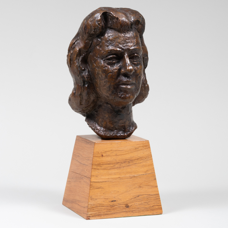 Appraisal: CHAIM GROSS - HEAD Bronze signed 'Chaim Gross' lower back