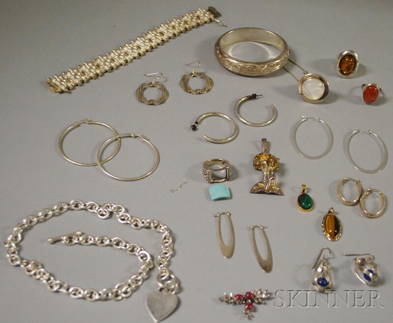 Appraisal: Small Group of Mostly Sterling Silver Jewelry including a Sergio