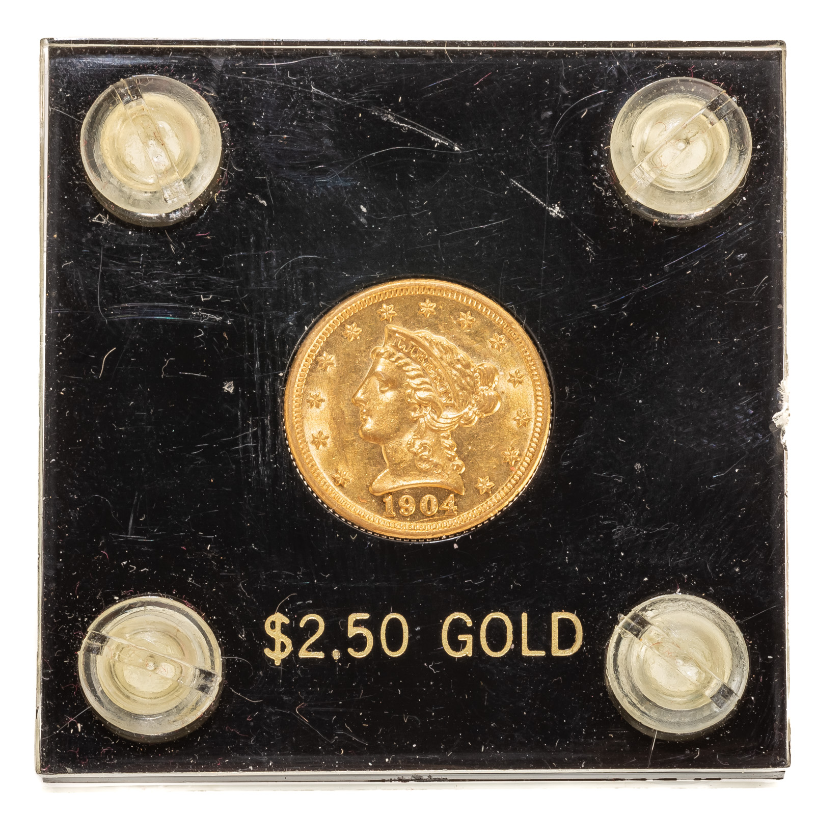 Appraisal: LIBERTY GOLD QUARTER EAGLE MS In Capital Holder semi-PL fields