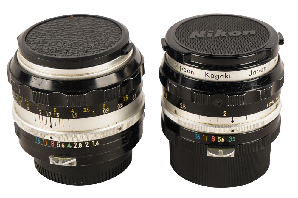 Appraisal: TWO NIKKOR CAMERA LENSESComrpising a Nikkor-S MM F and a