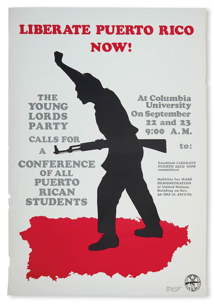 Appraisal: CIVIL RIGHTS--YOUNG LORDS PUERTO RICO Free Puerto Rico Red black