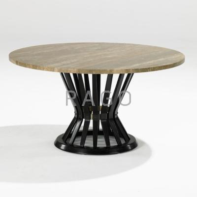 Appraisal: EDWARD WORMLEY DUNBAR Sheaf of Wheat coffee table Berne IN