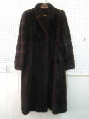 Appraisal: Mink fur long coat size M