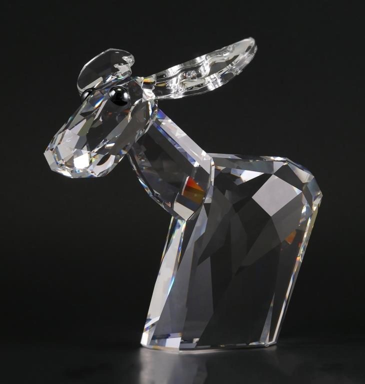 Appraisal: Retired Swarovski Crystal figurine large Ricci Moose Lovlots Designer Edith