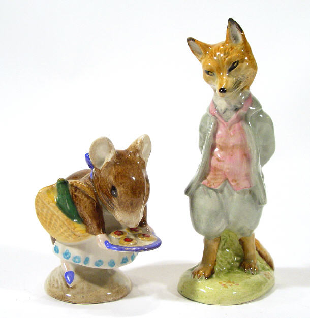 Appraisal: Two hand painted Beswick Beatrix Potter figures Appley Dapply and