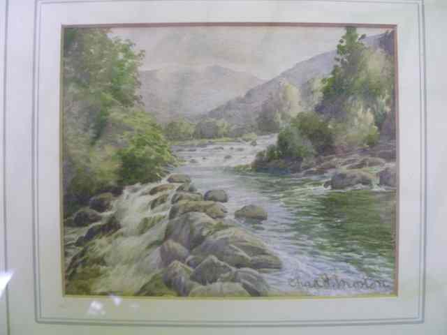 Appraisal: TH CENTURY WELSH WATERCOLOUR'Bettws-y-coed Falls' indistinctly signed lower right x