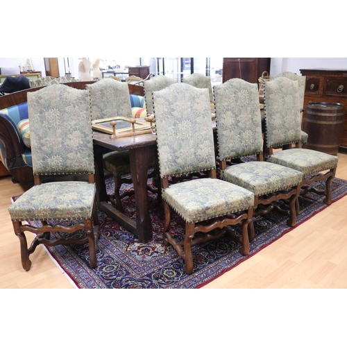 Appraisal: Set of eight antique French high back dining chairs with