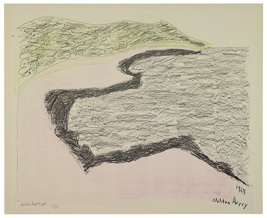 Appraisal: MILTON AVERY Gray Sea Color lithograph x mm x inches