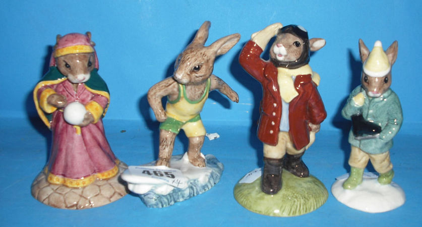 Appraisal: Royal Doulton Bunnykins figures Fortune Teller DB Aussie Surfer DB