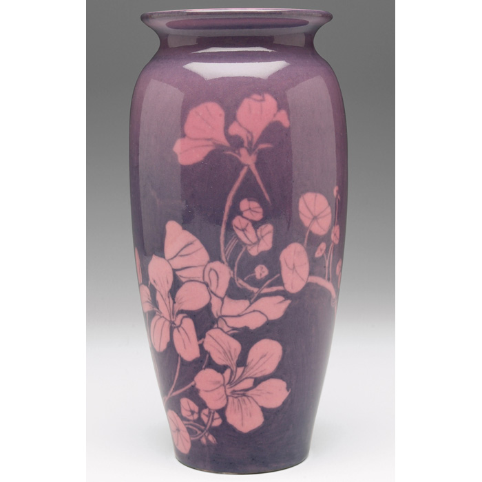 Appraisal: Unusual Rookwood vase tapered shape in a Pink Tinted glaze