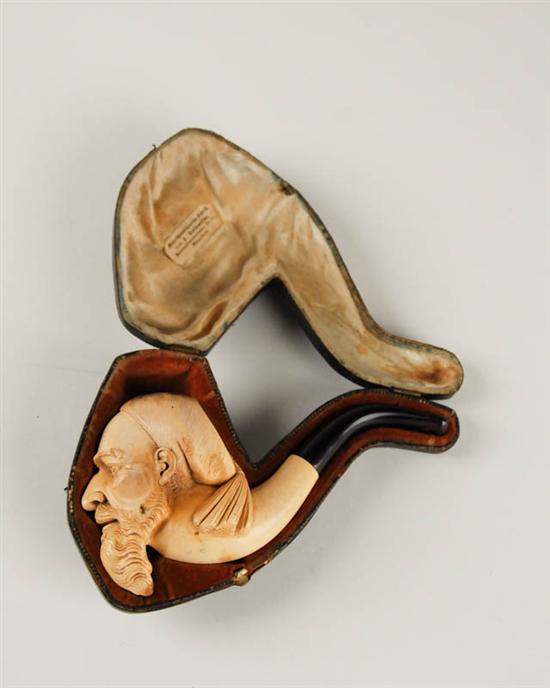 Appraisal: A Meerschaum Pipe carved as a Turk's head with a