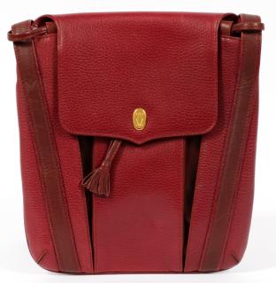 Appraisal: CARTIER RED LEATHER BAG CARTIER RED LEATHER BAG W Red