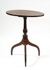 Appraisal: CANDLE STAND - Circa period Hepplewhite cherry candle stand Oval