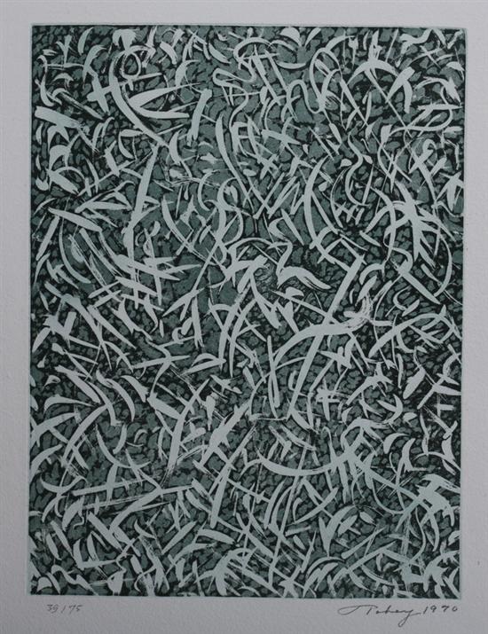 Appraisal: MARK TOBEY American - SUMMER BREEZE signed dated and numbered