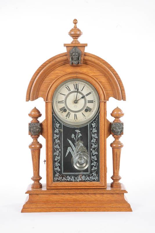 Appraisal: ANSONIA MANTLE CLOCK Eight day time and strike clock in