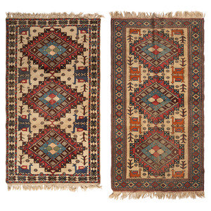 Appraisal: Two Turkish Wool Rugs th Century feet inches x feet