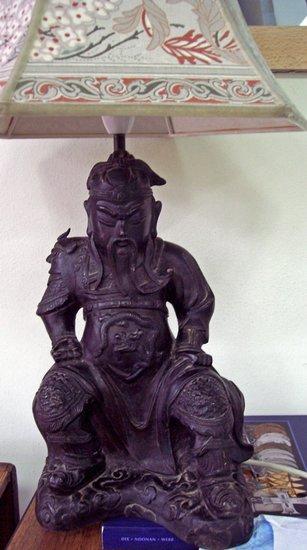 Appraisal: Additional LotA Chinese bronze figure of a warrior seated cm