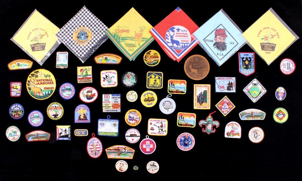 Appraisal: Boy Scouts Neckerchiefs Badges Pins Headwear Included in this lot