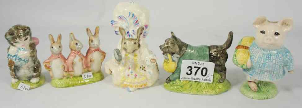 Appraisal: Royal Albert Beatrix Potter Figures Flopsy Mopsy and Cottontail Miss