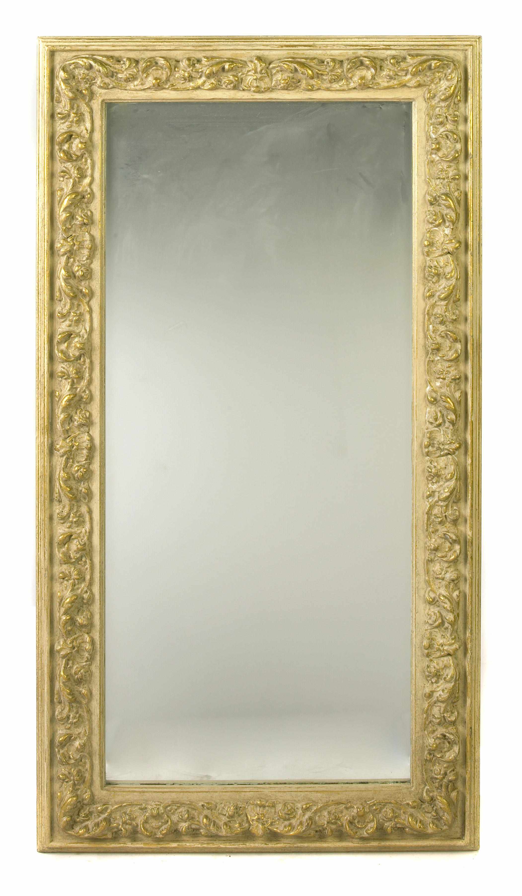 Appraisal: A Continental Baroque style parcel gilt and paint decorated mirror