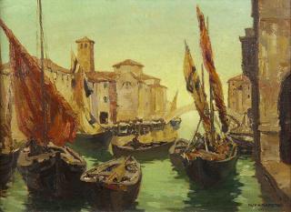 Appraisal: Painting Freda Marston Freda Marston British - Venice oil on