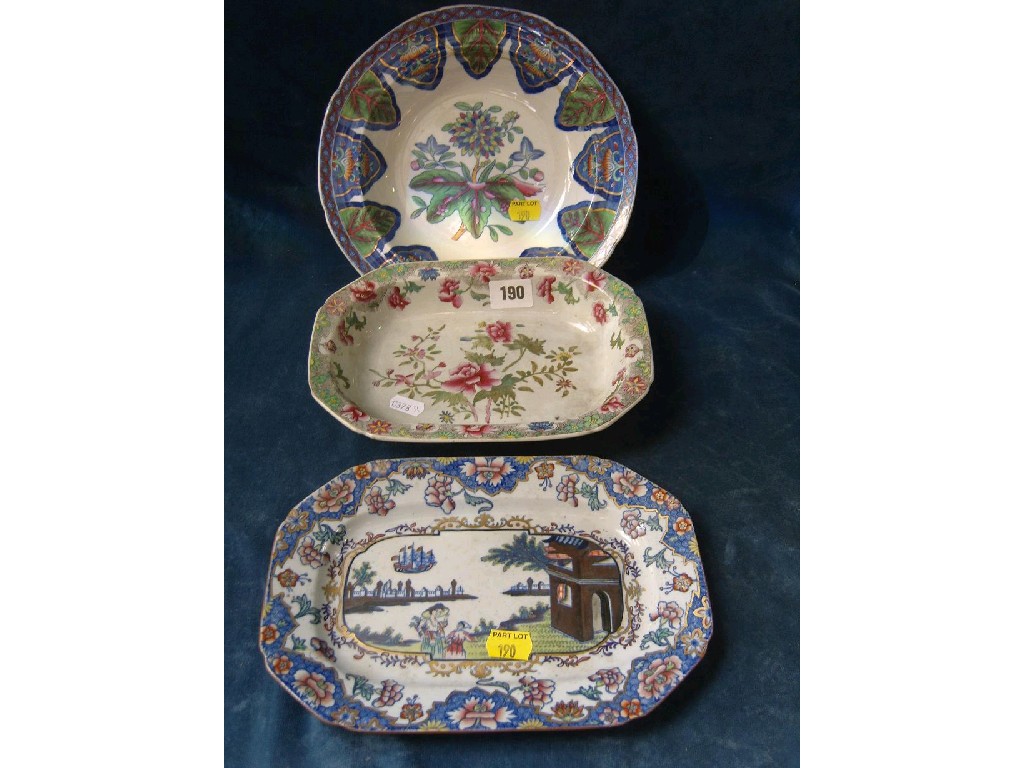 Appraisal: A Copeland late Spode stone china meat plate of shaped