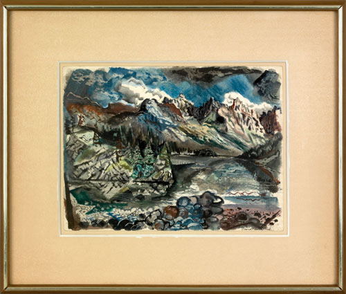 Appraisal: David Fredenthal American - watercolor mountain landscape signed lower right