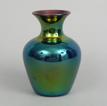 Appraisal: A Rare Bronze Glass Vase ca 's Attributed to Durand