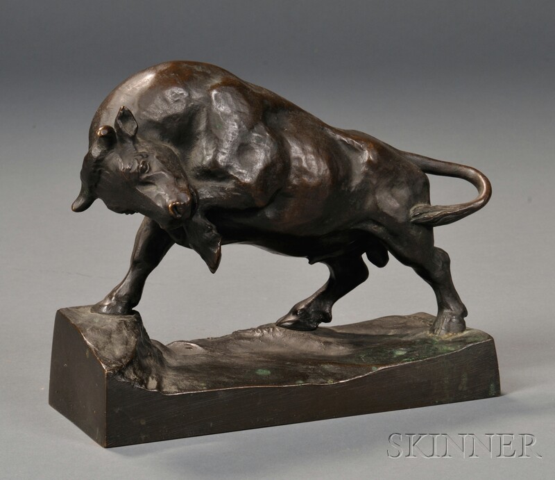 Appraisal: Hugo Emmanuel Becher German - Bull Signed on rear of