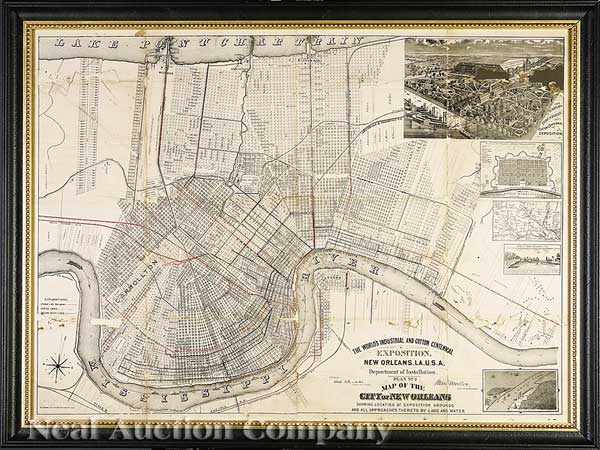 Appraisal: New Orleans Cotton Exposition Map The World's Industrial and Cotton