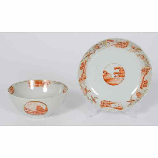 Appraisal: Chinese Bowl and Undertray Chinese A porcelain bowl and undertray