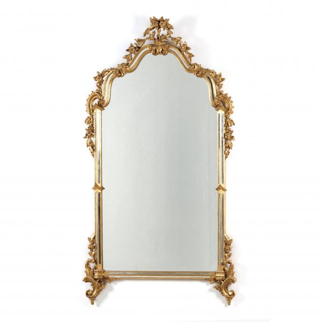 Appraisal: ITALIAN ROCOCO STYLE CARVED AND GILT MIRROR Late th century