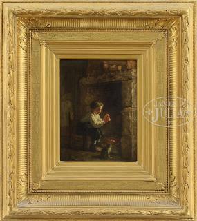 Appraisal: MICHEL ARNOUX French - TWO WORKS BOY WITH KITTEN BY