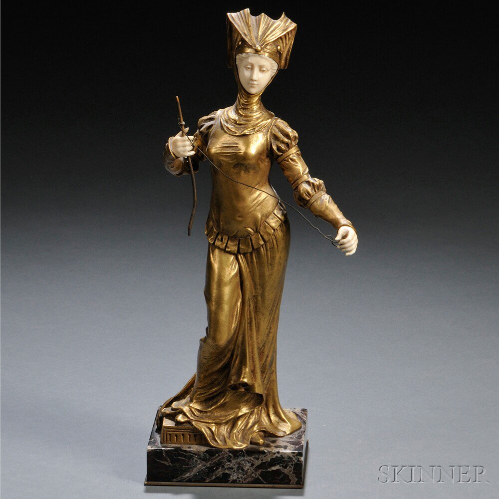 Appraisal: Xavier Raphanel French fl Early th Century Bronze and Ivory