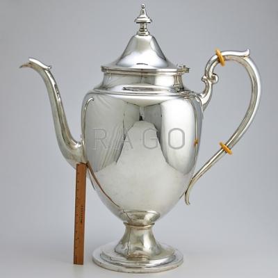 Appraisal: IMMENSE GORHAM PURITAN SILVER COFFEE POT Precisely built to scale