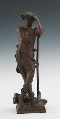 Appraisal: Eugene Marioton French - Le Repos du Facheur Cast bronze