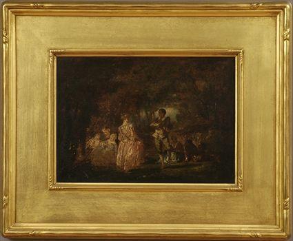 Appraisal: After Jean-Antoine Watteau French - Fete Champetre Reproduction print with